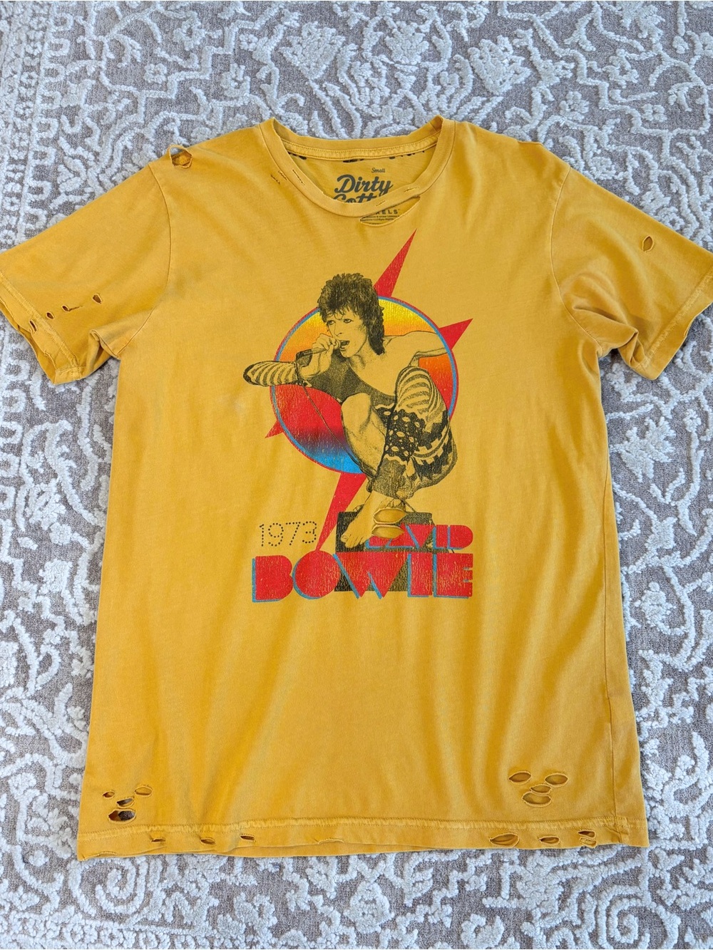Dirty Cotton Scoundrels David Bowie Ziggy Stardust Tee - Minor Flaw - Picture 13 of 15